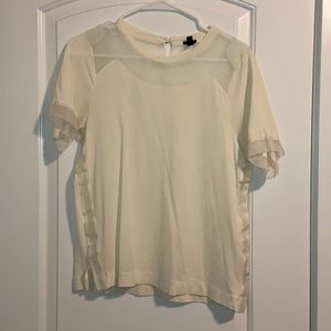 Cream Short Sleeve Top
